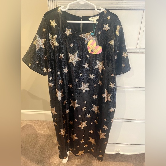 Hayden Girls Other - Hayden Girls Sequined Star Pattern Shift Dress